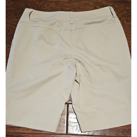 Adidas Women's Climalite Khaki Golf Shorts Size 8 100% Polyester New Without Tag - Picture 2 of 7